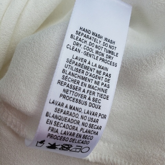 NWT FRAME Shirt Long Sleeves Tie-String Top M - Picture 6 of 6